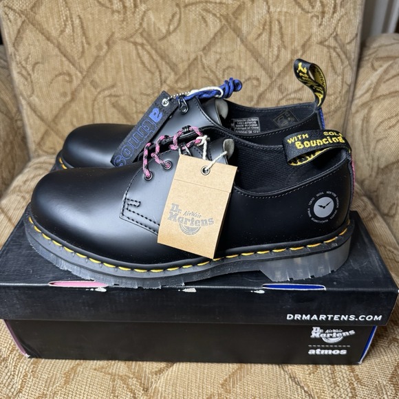 Dr. Martens 1461 Atmos 26928001 Women's 8 Black‎ Oxfords & Lace Ups Casual Shoes - Picture 2 of 10